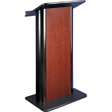 AmpliVox SW3100 Flat Cherry Panel Lectern with Wireless Sound System - AmpliVox Sound Systems