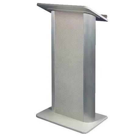 AmpliVox SW3105 Flat Gray Granite Lectern with Wireless Sound System - AmpliVox Sound Systems