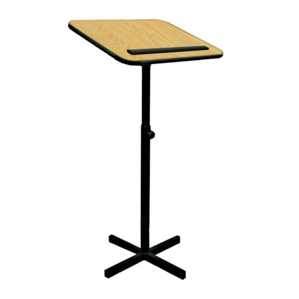 AmpliVox W330 Xpediter Adjustable Lectern Stand, Maple - AmpliVox Sound Systems