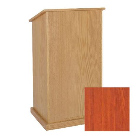 AmpliVox W470 Chancellor Solid Wood Veneer Lectern without Sound System, Cherry - AmpliVox Sound Systems