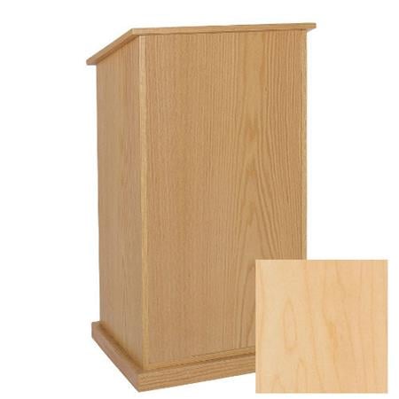 AmpliVox W470 Chancellor Solid Wood Veneer Lectern without Sound System, Maple - AmpliVox Sound Systems