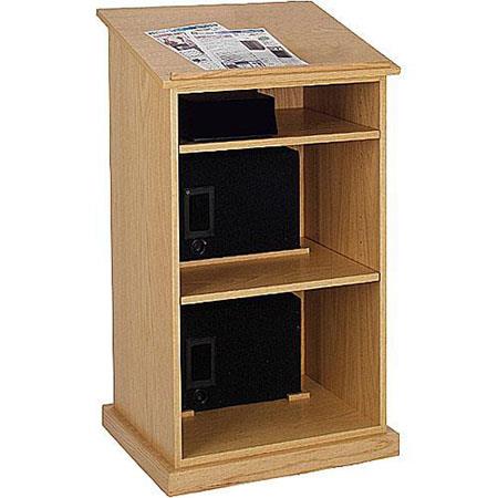 AmpliVox W470 Chancellor Lectern without Sound, Natural Oak - AmpliVox Sound Systems