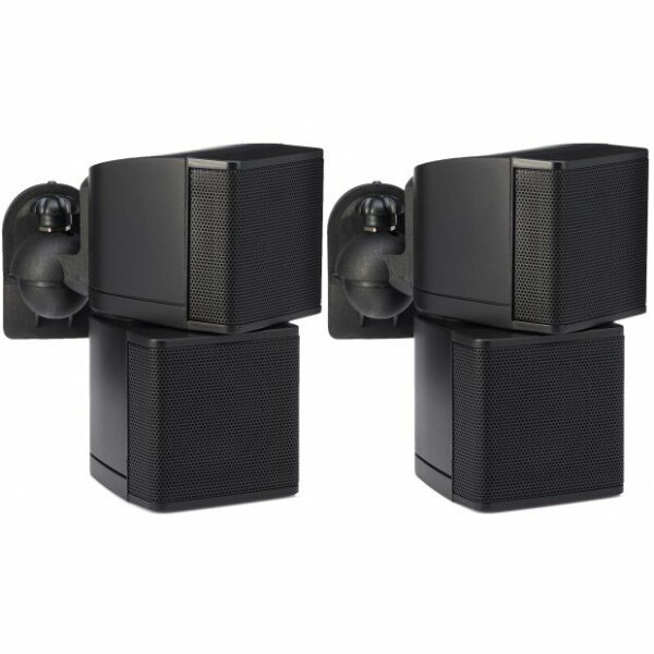 Pure Resonance Audio PRA-MC2.5B-KIT Dual 2.5" Swiveling Cube Speakers with Brackets - Pair - Pure Resonance Audio