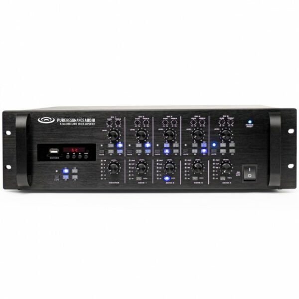 Pure Resonance Audio MDSS-16C3RMA120BT Medical Office Sound System with 16 C3 Ceiling Speakers & RMA120BT Rack Mount Bluetooth Mixer Amplifier -