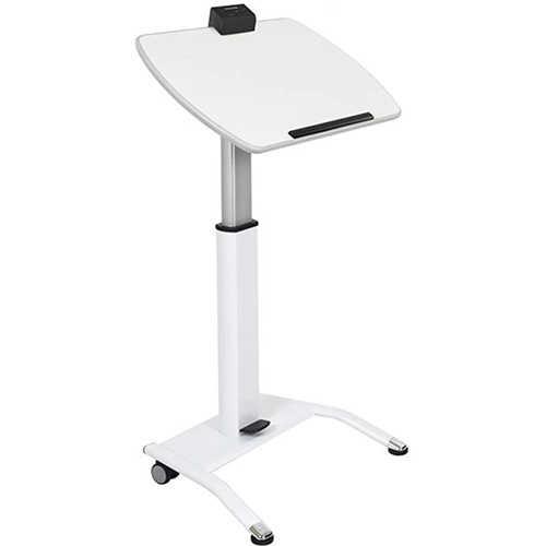 Luxor Pneumatic Height-Adjustable Lectern with KwikBoost EdgePower Charging Station - Luxor