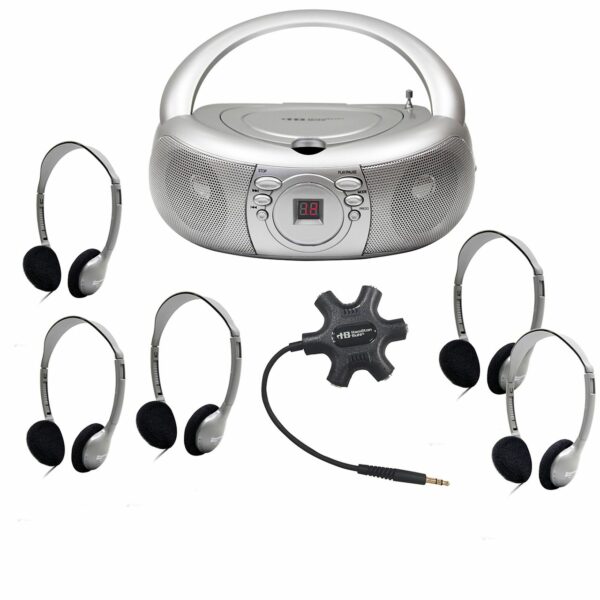 Hamilton GMP305HA2 Galaxy™ Deluxe Listening Center with 5 HA2 Headphones, MPC-3030 Media Player and Galaxy Jackbox - Hamilton Electronics Corp.