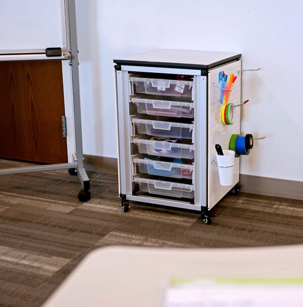 Luxor Modular Classroom Storage Cabinet - Single module with 6 small bins - Luxor