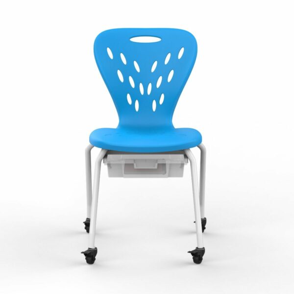 Luxor MBS-CHAIR Stackable School Chair with Wheels and Storage - Luxor