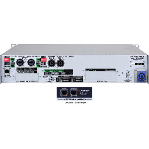 Ashly nXp1.5 2-Channel Multi-Mode Network Power Amplifier with Protea DSP Software Suite & Dante Digital Interface - Ashly Audio
