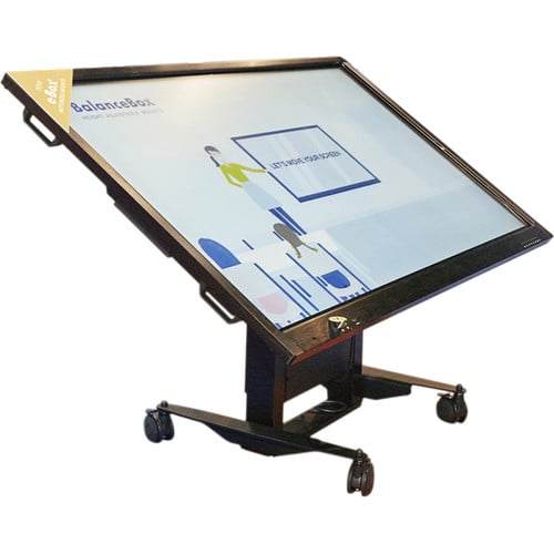 QOMO Motorized Height-Adjustable Tilt & Touch Mobile Stand for Interactive Flat Panels - QOMO