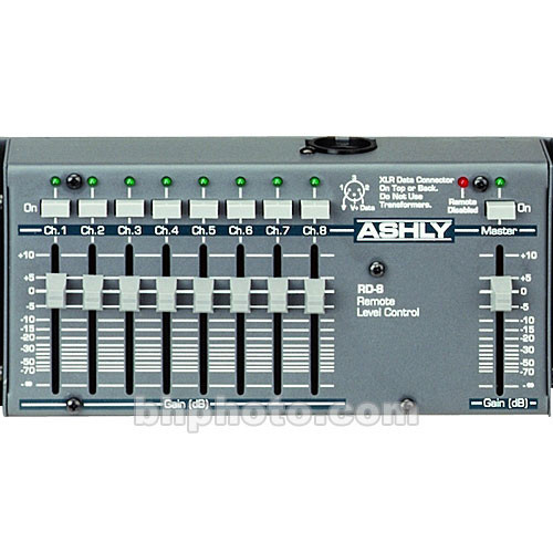 Ashly RD-8C - 8-Channel Desktop Remote for VCM-88C - Ashly Audio