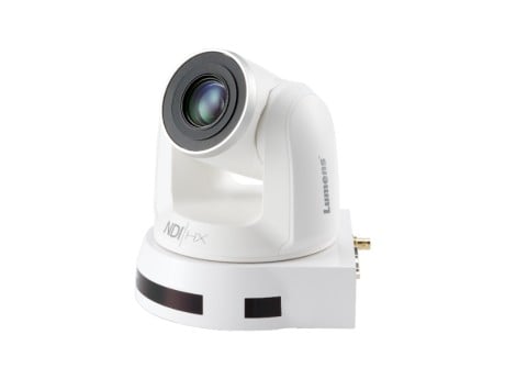 Lumens VC-A51PNW NDI, 20x Optical Zoom, 1080p Hi-Definition PTZ IP Camera, 60fps, White - Lumens