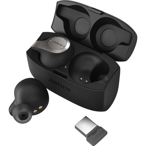 Jabra Evolve 65t UC Wireless Earbuds (Titanium Black) - Jabra