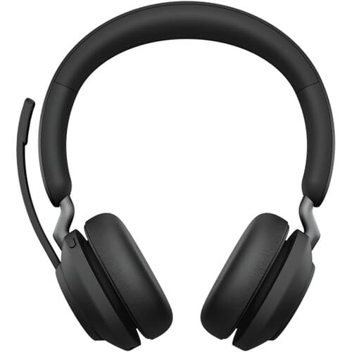 Jabra Evolve2 65 Stereo Wireless On-Ear Headset with Stand (Unified Communication, USB Type-A, Black) - Jabra