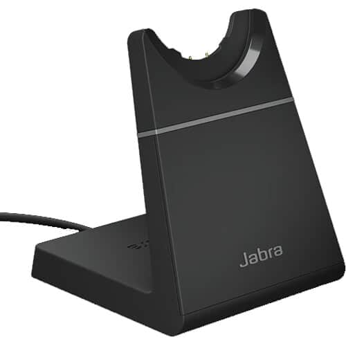 Jabra Evolve2 65 Stereo Wireless On-Ear Headset with Stand (Unified Communication, USB Type-A, Black) - Jabra