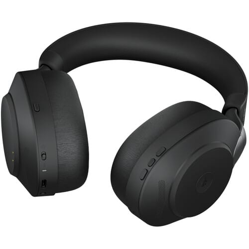 Jabra Evolve2 85 Noise-Canceling Wireless Over-Ear Headset with Stand (Unified Communication, USB Type-C, Black) - Jabra