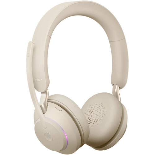 Jabra Evolve2 65 Stereo Wireless On-Ear Headset (Microsoft Teams, USB Type-C, Beige) - Jabra