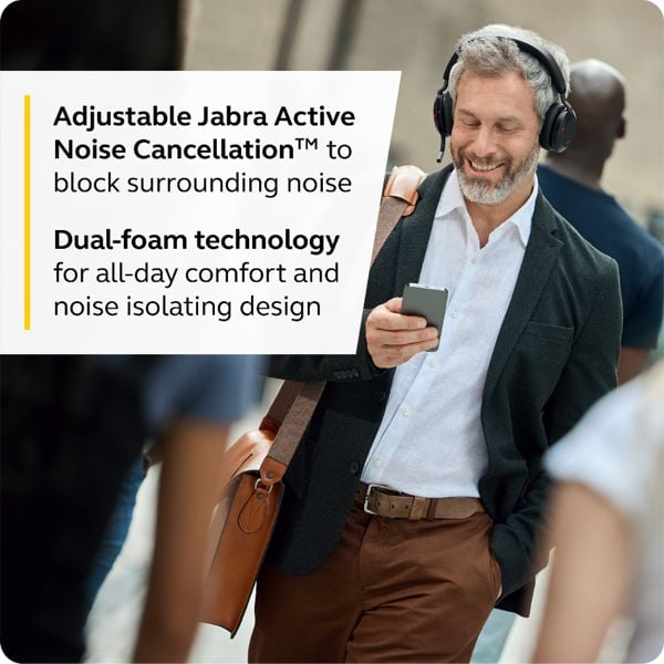 Jabra Evolve2 75 Link380c MS Stereo Beige Stereo Headset - Jabra