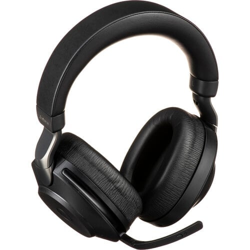 Jabra Evolve2 85 Noise-Canceling Wireless Over-Ear Headset with Stand (Unified Communication, USB Type-A, Black) - Jabra