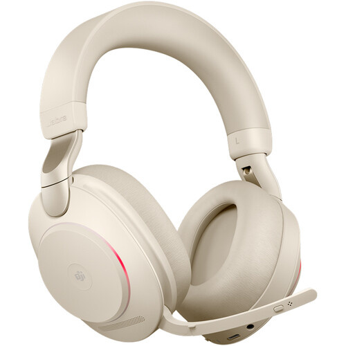 Jabra Evolve2 85 Noise-Canceling Wireless Over-Ear Headset (Unified Communication, USB Type-A, Beige) - Jabra