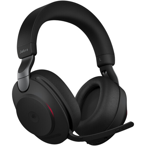 Jabra Evolve2 85 Noise-Canceling Wireless Over-Ear Headset (Microsoft Teams, USB Type-C, Black) - Jabra