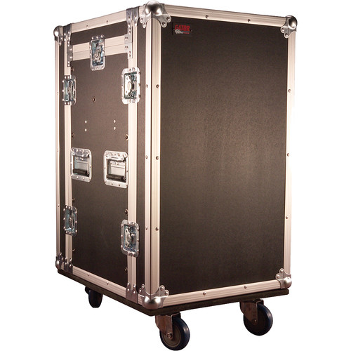 Gator G-TOUR 10X14 PU Pop-Up Console Rack Case - 10 Space Top and 14 Space Front and Rear Rackable Audio Equipment - Gator Cases, Inc.