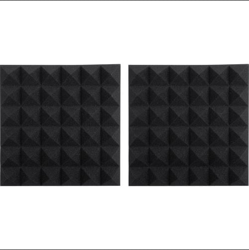 Gator 12x12"Acoustic Pyramid Panel (Charcoal) 2-Pack - Gator Cases, Inc.