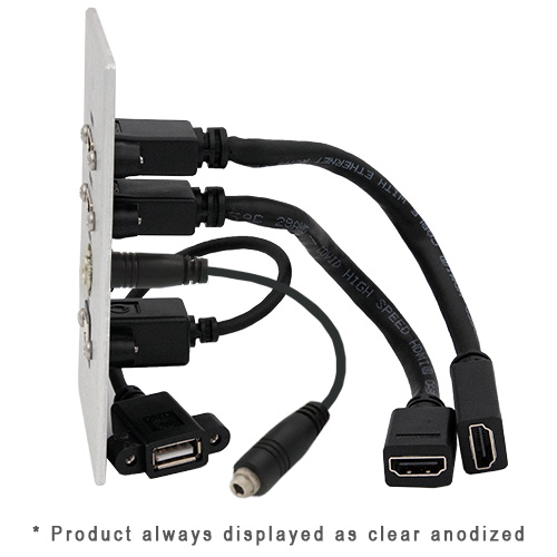 Covid W1403P-W 1-Gang, HDMI Pigtail (2), USB BA, 3.5mm, White - Covid, Inc.