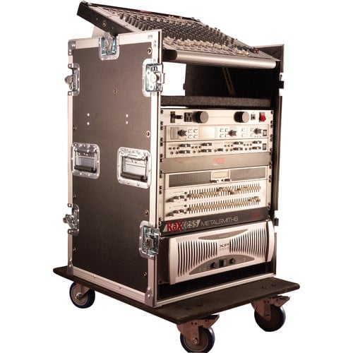 Gator G-TOUR 10X12 PU Pop-Up Console Rack Case - 10 Space Top and 12 Space Front and Rear Rackable Audio Equipment - Gator Cases, Inc.