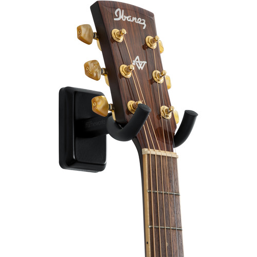 Gator Wall-Mounted Guitar Hanger with Black Mounting Plate - Gator Cases, Inc.