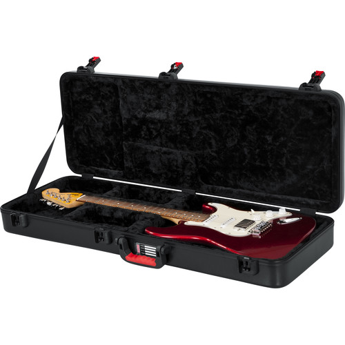 Gator GTSA-GTRELEC-LED TSA Series ATA Molded Case with Built-In LED Light for Electric Guitars (Black) - Gator Cases, Inc.