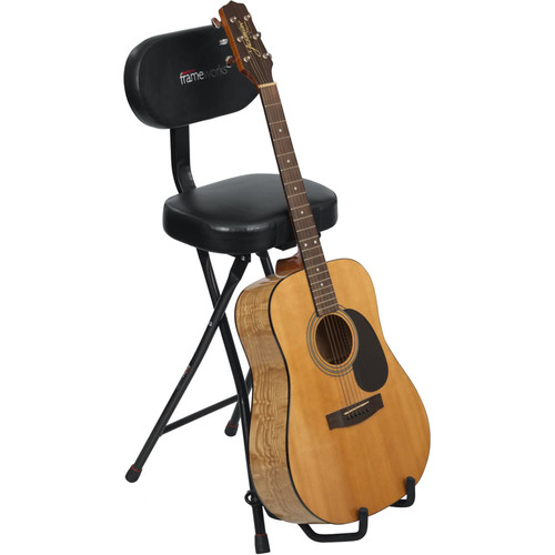 Gator Frameworks Guitar Performance Seat & Single-Guitar Stand Combo - Gator Cases, Inc.