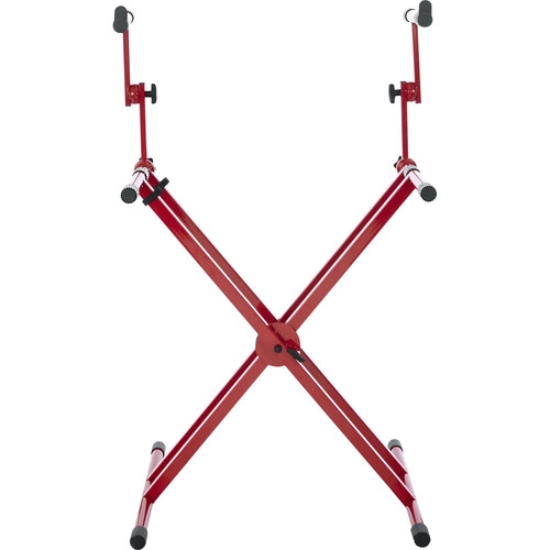 Gator Frameworks Deluxe 2-Tier X-Style Keyboard Stand (Red) - Gator Cases, Inc.