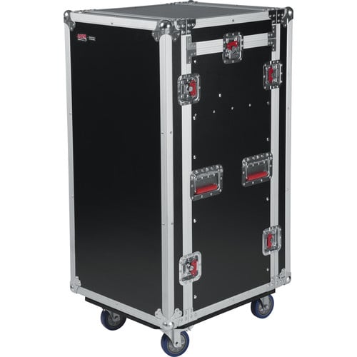 Gator G-TOUR 10X16 PU Pop-Up Console Rack Case - 10 Space Top and 16 Space Front and Rear Rackable Audio Equipment - Gator Cases, Inc.