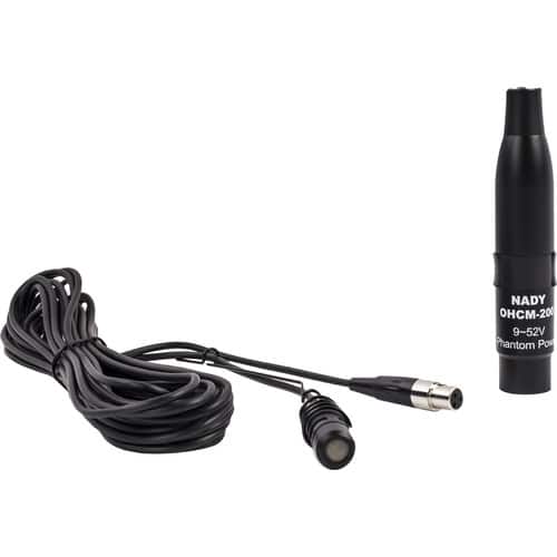 Nady OHCM-200 Overhead Hanging Back Cardioid Uni-Directional Electret Condenser Microphone, 50Hz-16kHz Frequency Response - Nady