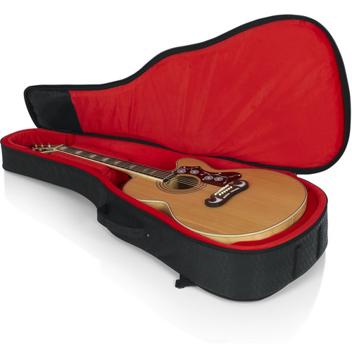 Gator Transit Series Gig Bag for Jumbo Acoustic Guitar (Charcoal) - Gator Cases, Inc.