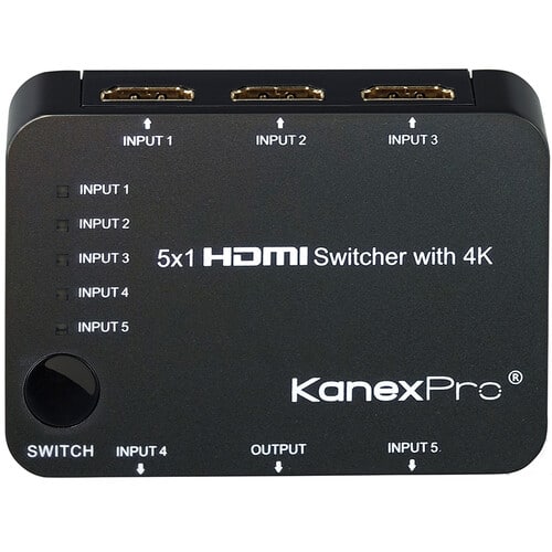 KanexPro 5x1 HDMI Switcher with 4K Support - KanexPro