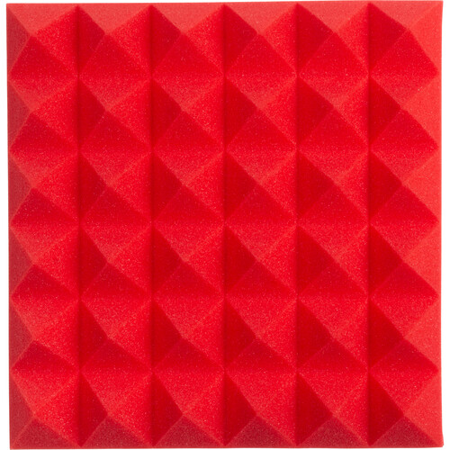Gator 12x12"Acoustic Pyramid Panel (Red) 4-Pack - Gator Cases, Inc.