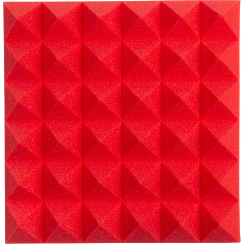 Gator 12x12"Acoustic Pyramid Panel (Red) 8-Pack - Gator Cases, Inc.