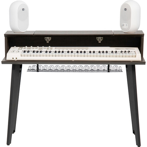 Gator Elite Furniture Series 61-Note Keyboard Table (Dark Walnut Finish) - Gator Cases, Inc.