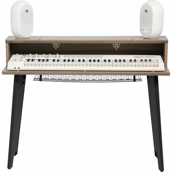 Gator Elite Furniture Series 61-Note Keyboard Table (Driftwood Gray Finish) - Gator Cases, Inc.