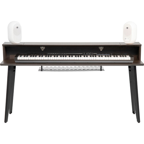 Gator Elite Furniture Series 88-Note Keyboard Table (Dark Walnut Finish) - Gator Cases, Inc.