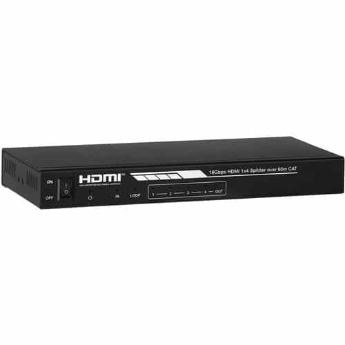 KanexPro 1x4 HDMI Distribution Amplifier and Cat 5e/6 Extender Kit (196') - KanexPro