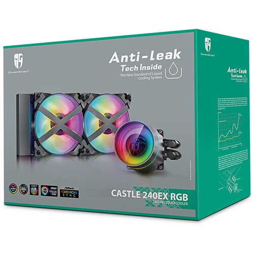 DeepCool Castle 240EX, Addressable RGB AIO Liquid CPU Cooler - DeepCool