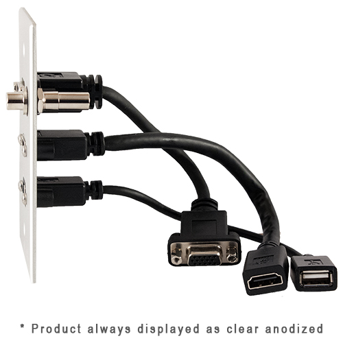Covid W1406M-AW 1-Gang, VGA Pt, HDMI Pigtail, 3.5mm, USB AA, AW - Covid, Inc.