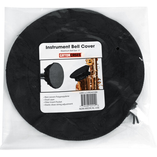Gator Wind Instrument Double-Layer Cover for Bell Sizes Ranging from 10-11" (Black) - Gator Cases, Inc.