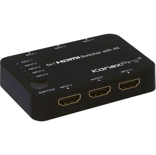 KanexPro 5x1 HDMI Switcher with 4K Support - KanexPro