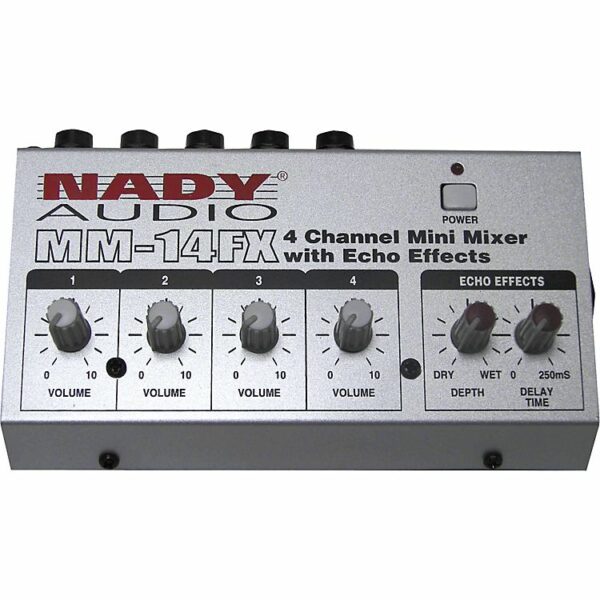 Nady MM-14FX 4-Channel Mini Mixer With Echo Effects - Nady