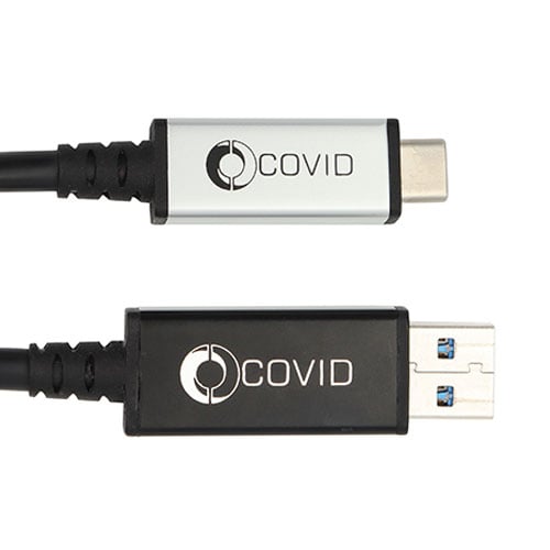 Covid P-U31A-AC-35 Plenum, USB3.2 Gen2 AOC A Male to C Male, 35ft - Covid, Inc.