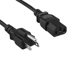 Covid PC-01-14-BLK-01 Power Cord, N5-15P to C13, 14 AWG, 1ft - Covid, Inc.